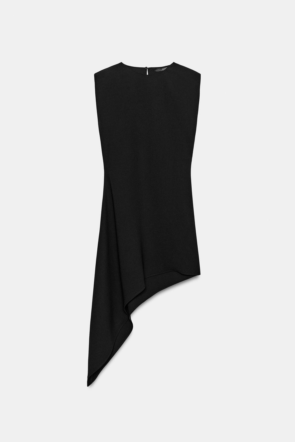 Robe Courte Asymétrique à Épaulettes (8)
